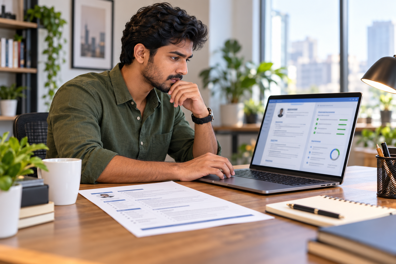 Indian job seeker optimizing a resume for ATS