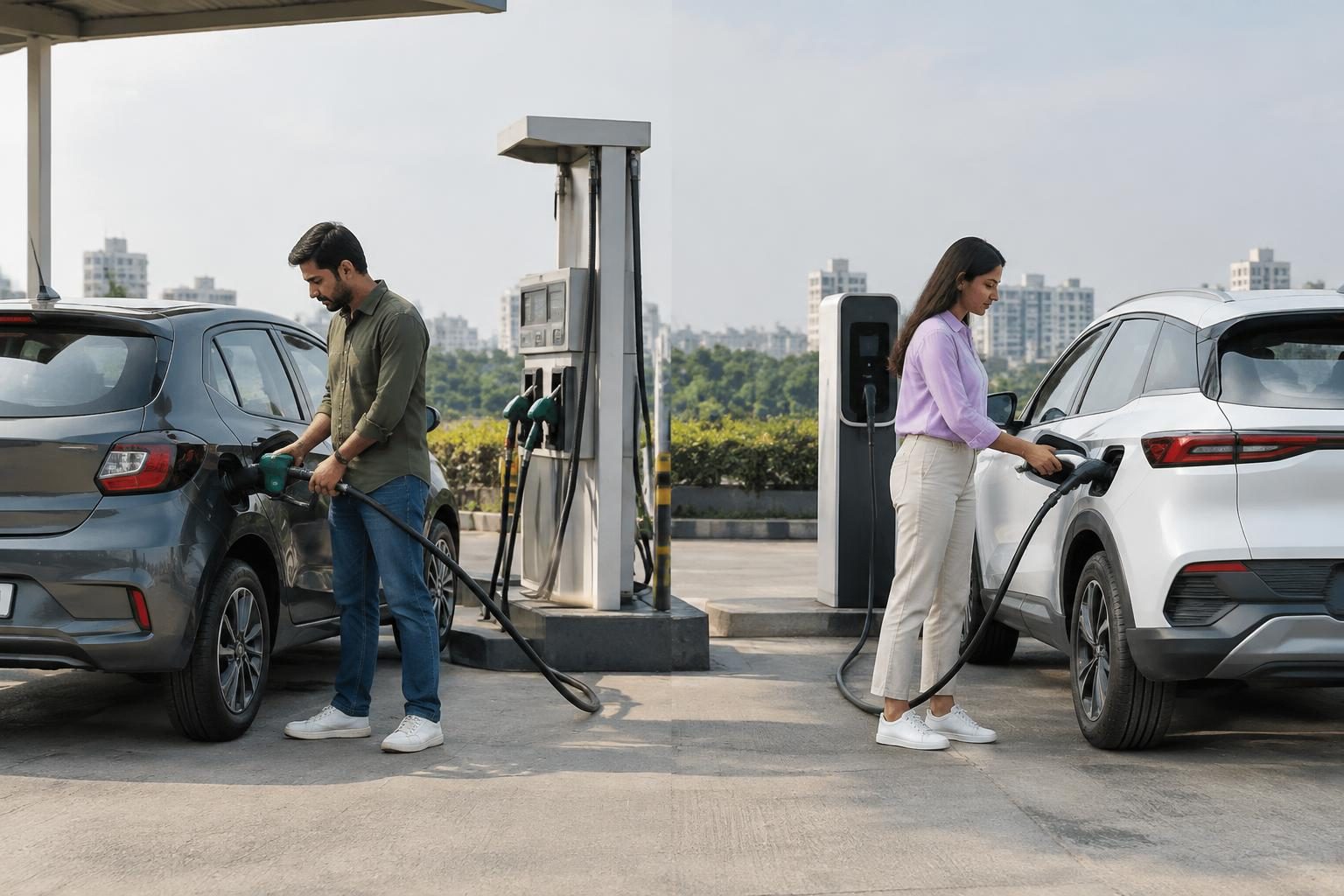 Petrol vs EV Running Cost for 1,000 km a Month: Worked Comparison