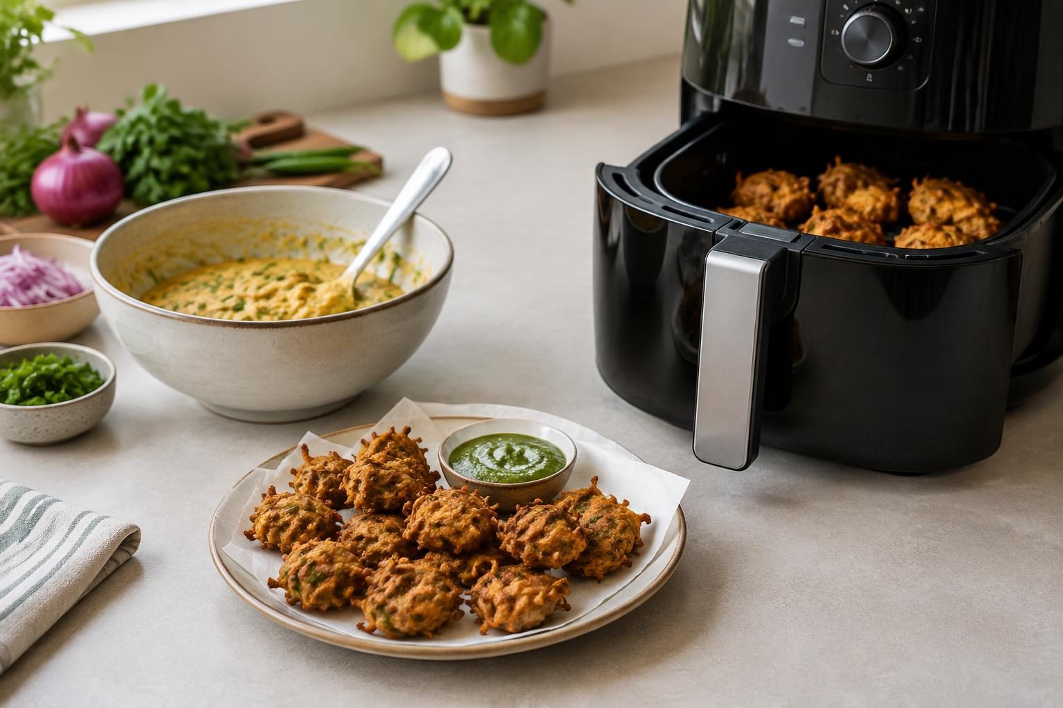 Crispy Pakoras in an Air Fryer: Batter and Cooking Guidance