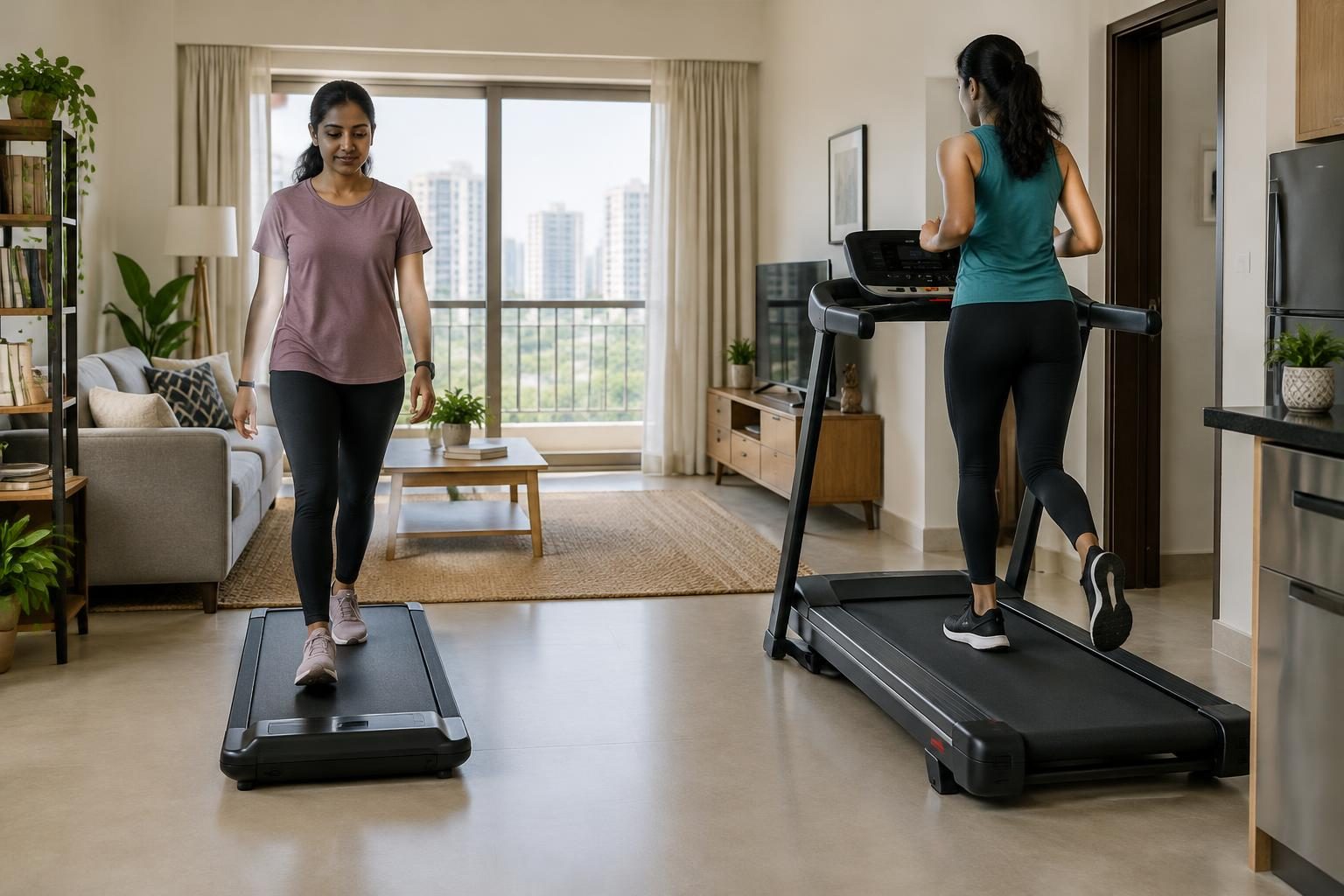 Walking Pad vs Treadmill for a Small Flat: Space and Noise